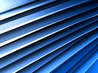 Abstract 3D Rendered Blue Metallic Geometric Shapes Background