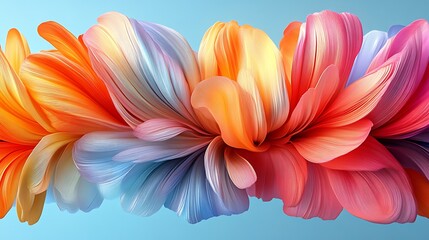 Fototapeta premium An abstract floral design shows vibrant petals in flowing art