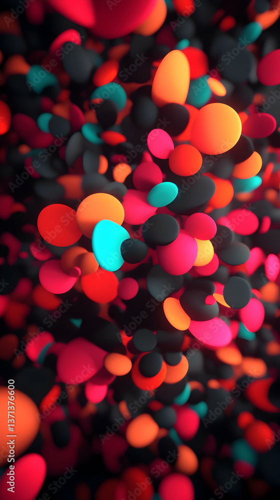 Poster abstract colorful shape background in dynamic composition illustration