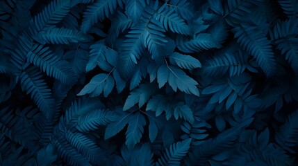 Fototapeta premium Professional Abstract Image of Natural Blue Foliage from Tropical Fern