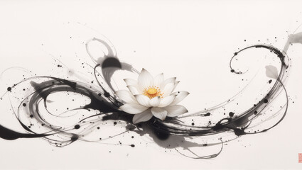 abstract lotus floral background