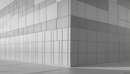 Obraz premium Abstract Multicolored Building Facade with Vertical Stripes