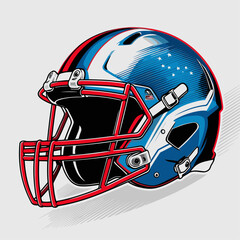 Fototapeta premium american football helmet vector art for graphic design