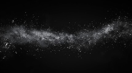 Black background, light spots, particles 