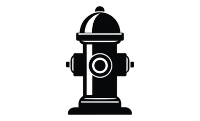 Classic fire hydrant icon silhouette, Fire Hydrant icon, Fire hydrant silhouette vector illustration 