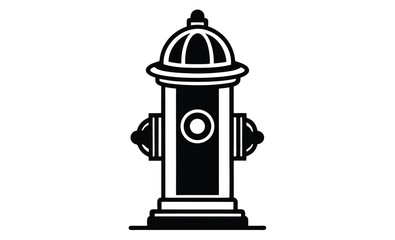 Classic fire hydrant icon silhouette, Fire Hydrant icon, Fire hydrant silhouette vector illustration 