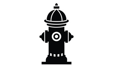 Classic fire hydrant icon silhouette, Fire Hydrant icon, Fire hydrant silhouette vector illustration 