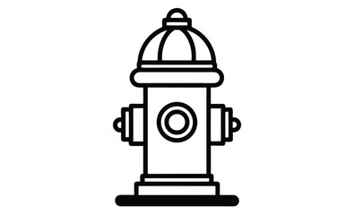 Classic fire hydrant icon silhouette, Fire Hydrant icon, Fire hydrant silhouette vector illustration 