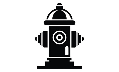 Classic fire hydrant icon silhouette, Fire Hydrant icon, Fire hydrant silhouette vector illustration 