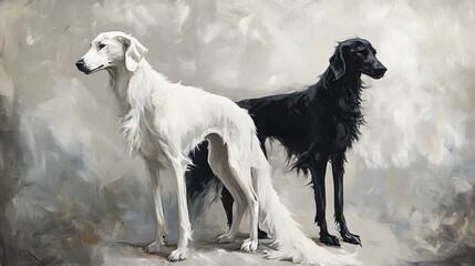 Majestic Borzoi Sighthounds in Stunning Landscape Photography