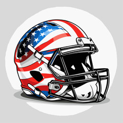 Fototapeta premium american football helmet vector art for graphic design