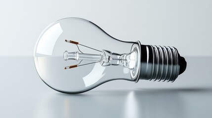 Modern lightbulb, studio shot, clean background, illumination concept
