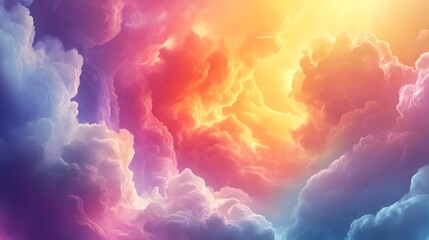 Vibrant Colorful Art Cloud Background for Creative Design Projects and Artistic Visuals