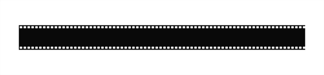 film strip icon used for videography elements, cinema reel. Filmstrip with frames, photo and videos for camera. Old white and black film tapes of 35mm. Realistic film strip, vector 10 eps.