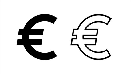 Euro Icon in trendy flat style isolated on grey background. Euro symbol for your web site design, logo, app, UI. Vector 10 EPS.