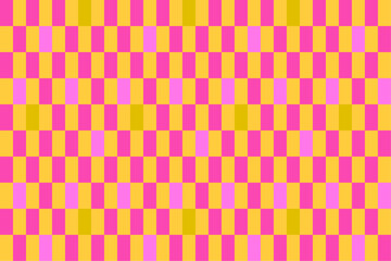 カラフルな縦長の市松模様、和柄背景、黄色、ピンク