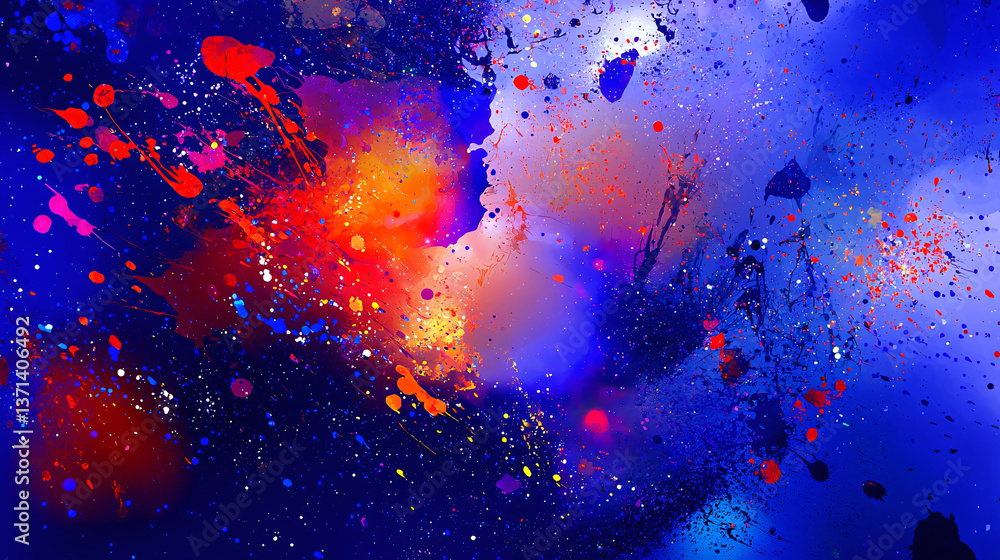 Poster a beautiful colorful abstract background featuring ethereal illumination and vibrant paint patterns 