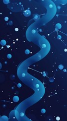 Science template, wallpaper or banner with a DNA molecules