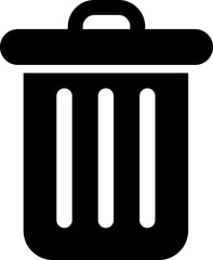 Trash bin Garbage icon in flat. vector for apps or web trash dustbin sign icon isolated on transparent background