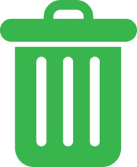Trash bin Garbage icon in flat. vector for apps or web trash dustbin sign icon isolated on transparent background