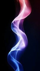 Naklejka premium Digital Abstract Illustration Of Colorful Swirling Wave Shapes On Dark Background