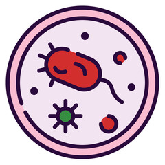 Bacterium Filled Icon