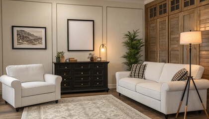 modern living room with sofa