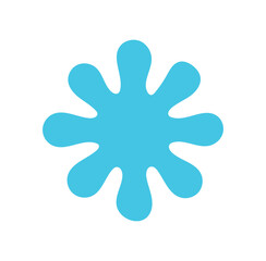 blue paint splashes isolated