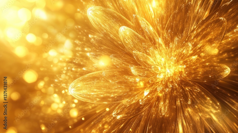 Aufkleber dazzling golden starburst effect with radiant light particles and abstract design elements for visua