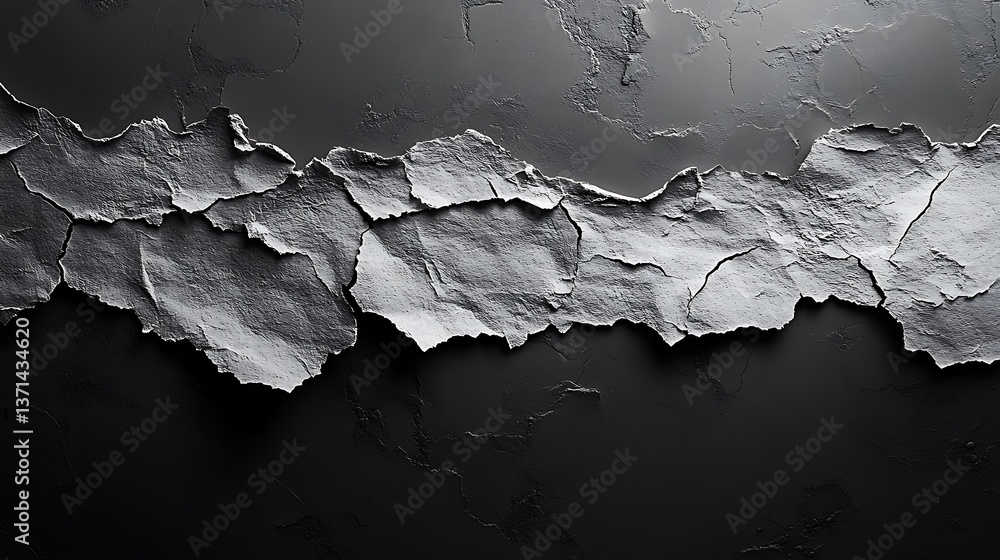 Poster abstract monochromatic texture revealing fractured surface, offering versatile background possibilit