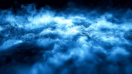 Abstract Blue Smoke: Dreamlike, Ethereal Digital Art