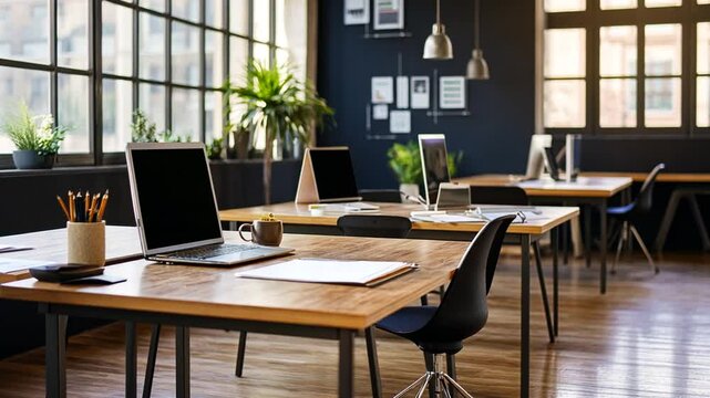 Bright Contemporary Office Space for Collaboration and Productivity with Open Layout
