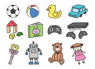 おもちゃのイラストセット