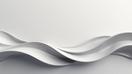Obraz premium Abstract White Wave Design Elegant Curves and Smooth Undulations for Modern Backgrounds