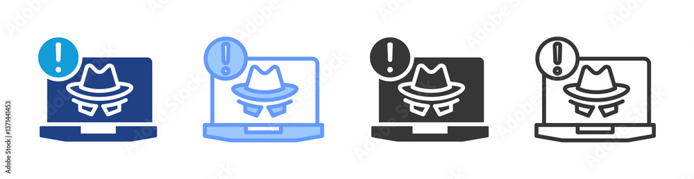 Aufkleber Spyware icon set multiple style collection