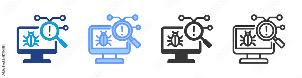 Poster Malware Analysis icon set multiple style collection