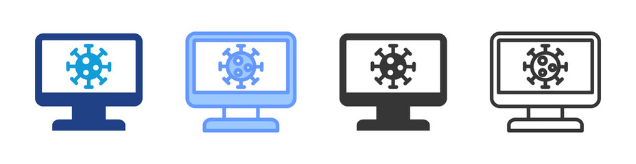 Obraz premium Virus icon set multiple style collection