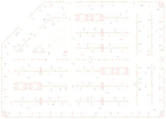 vector sketch illustration of design plan site plan landscape of public car parking area