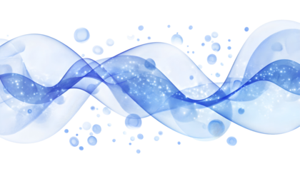 Abstract wavy blue circles , clipping path  -  