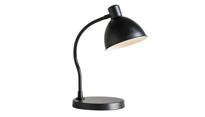 Black metal table lamp , clipping path  -  