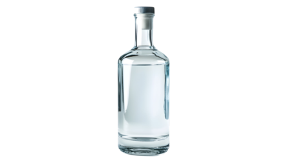 Bottle of vodka , clipping path  -  