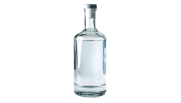 Bottle of vodka , clipping path  -  