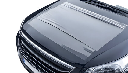 Obraz premium Car hood with transparent protective film application, , clipping path - 