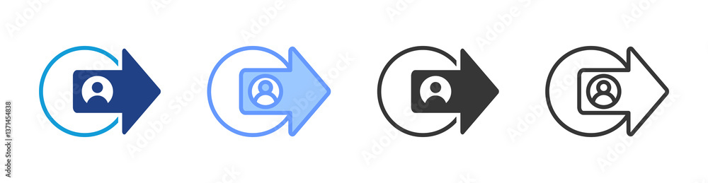 Aufkleber Session Time Out icon set multiple style collection