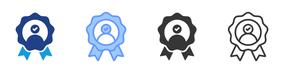 Authenticity icon set multiple style collection