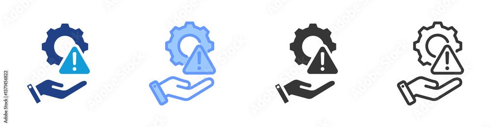 Poster Risk Management icon set multiple style collection