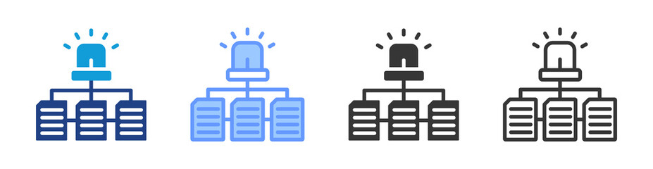 Obraz premium Incident Management icon set multiple style collection