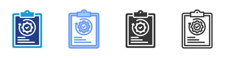 Recovery Plan icon set multiple style collection © Uniconlabs