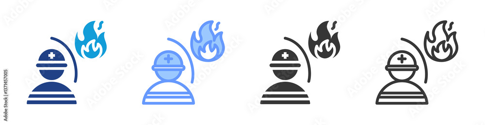 Poster Resilience icon set multiple style collection