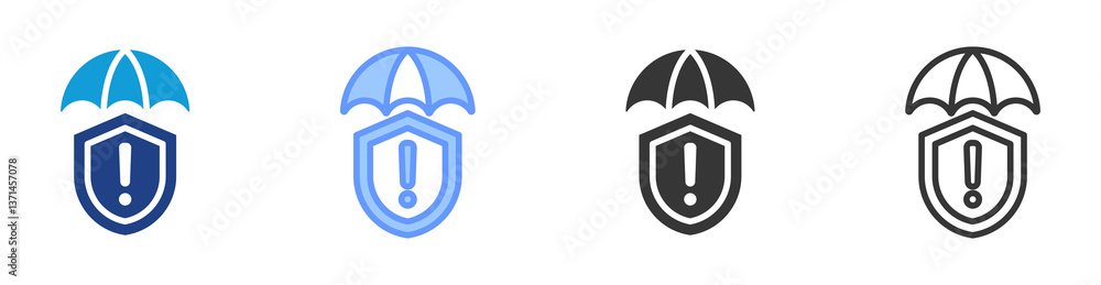 Poster Mitigation icon set multiple style collection